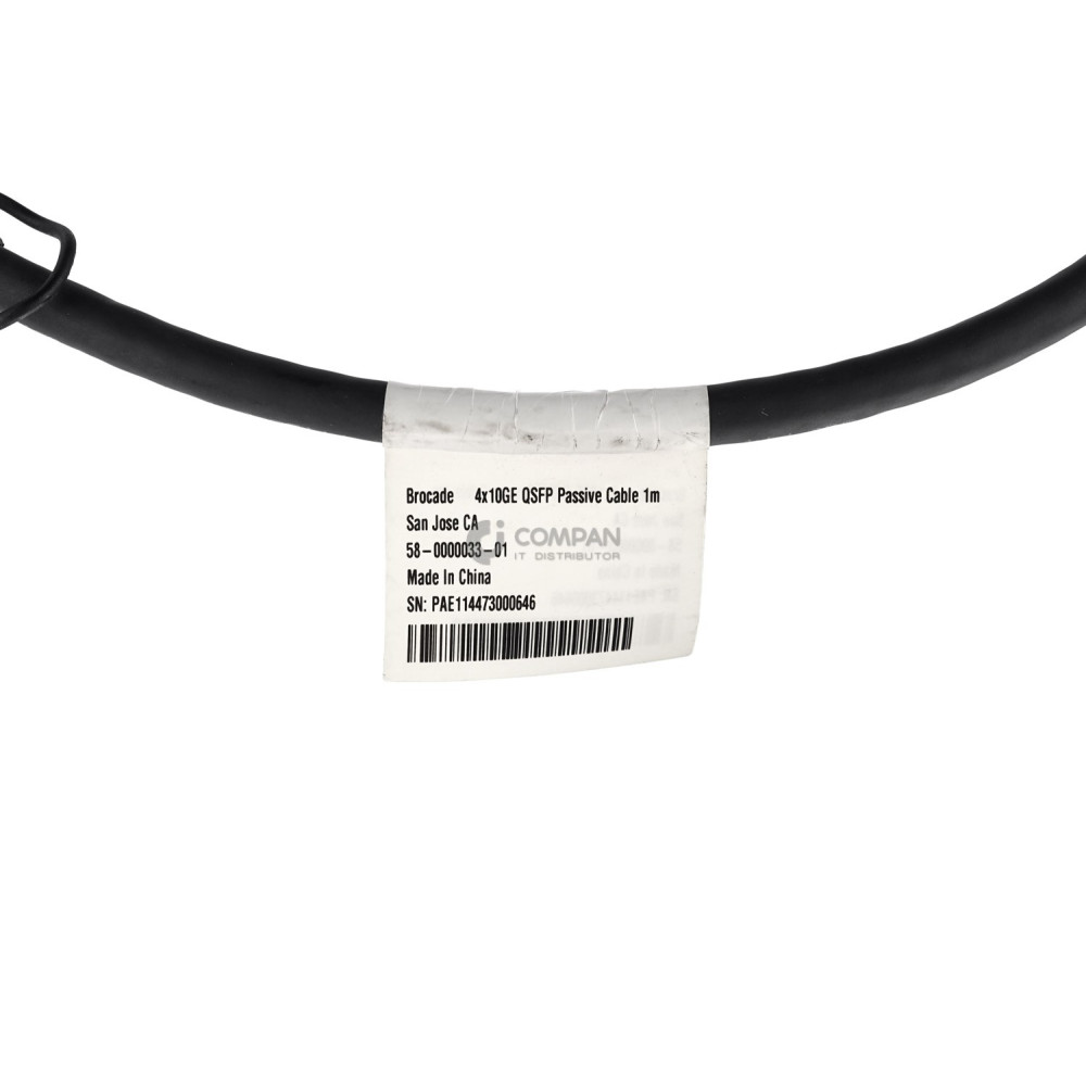 58-0000033-01 BROCADE 4X10GE QSFP PASSIVE CABLE 1M